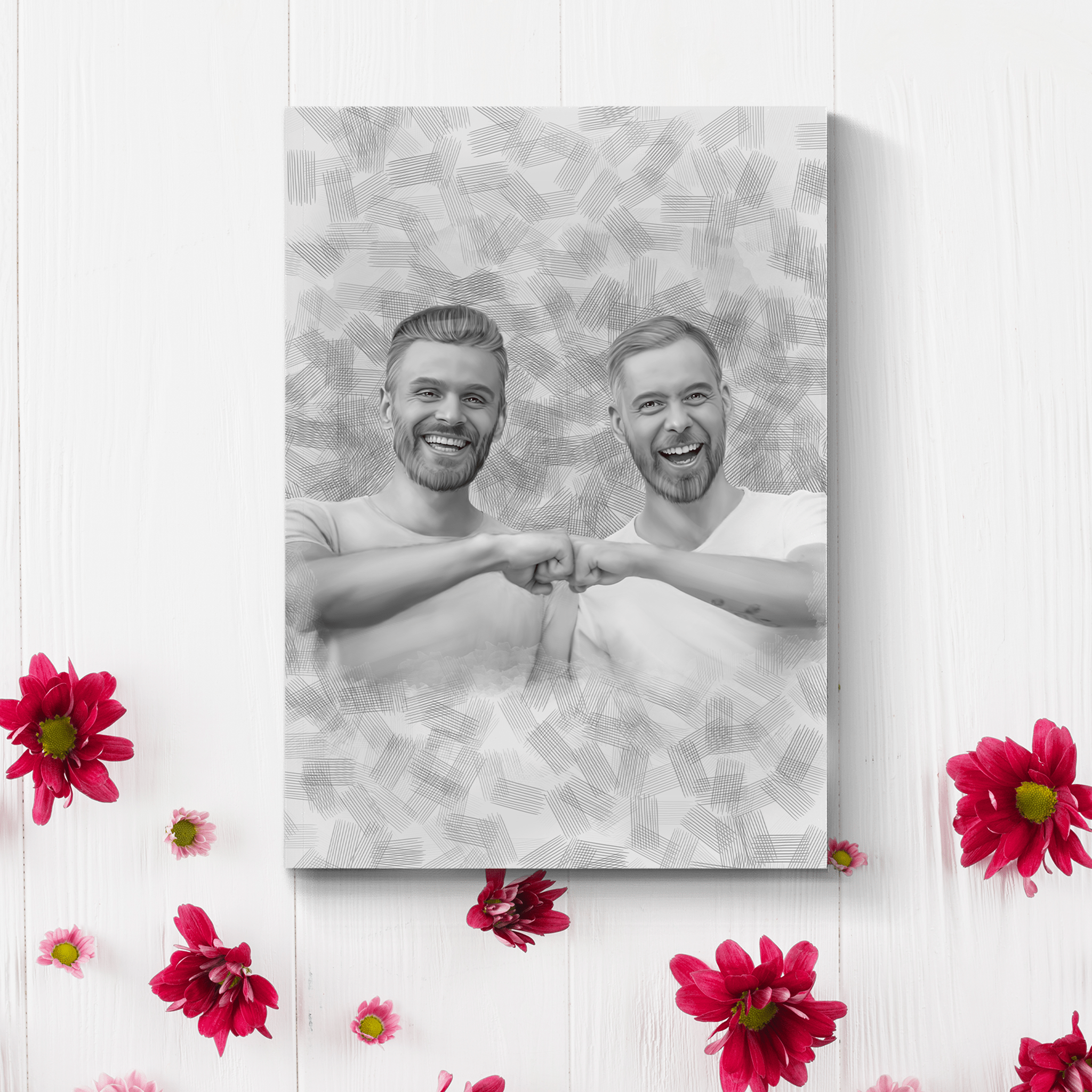 Custom Pencil Drawing for Friends