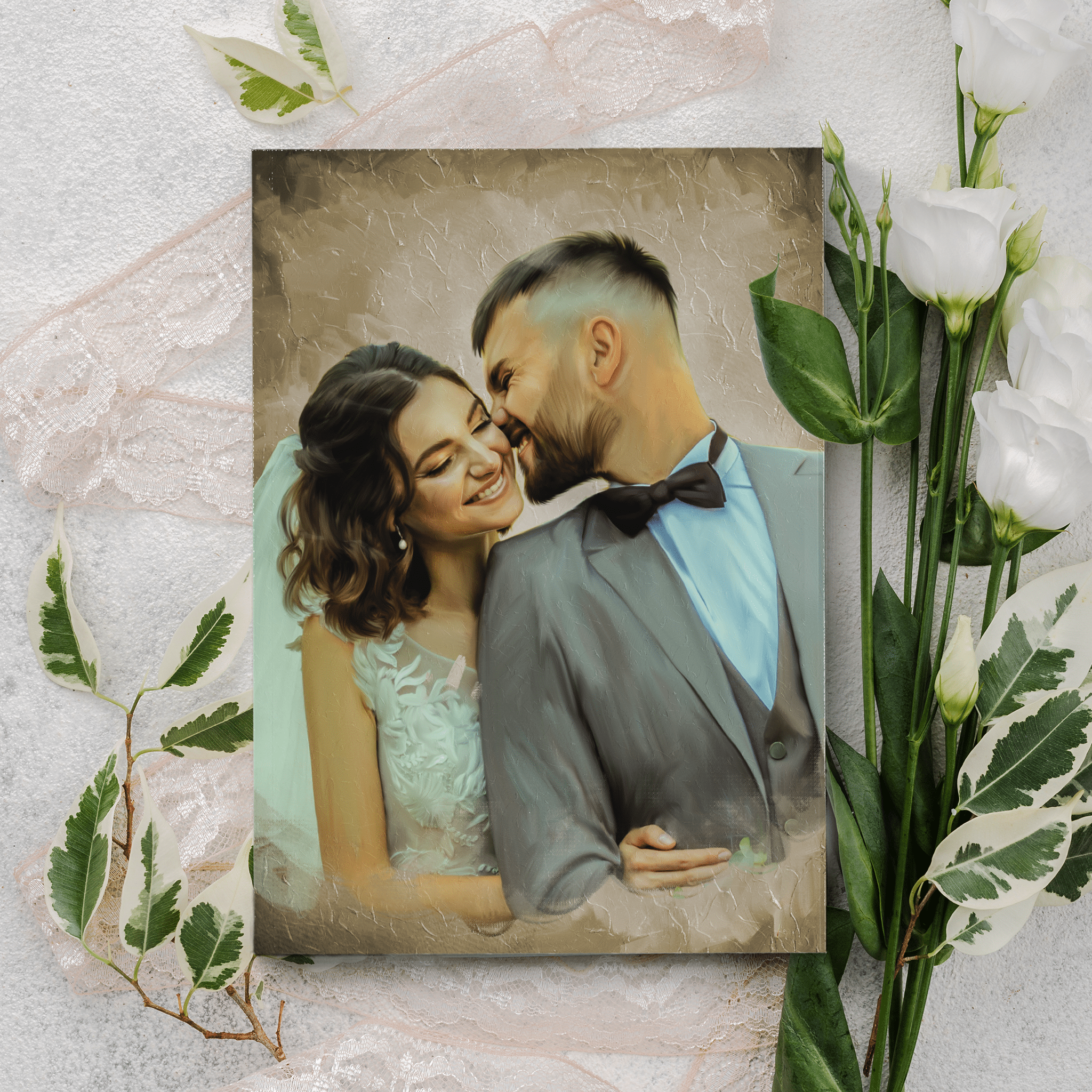 Custom Wedding Oil Painting