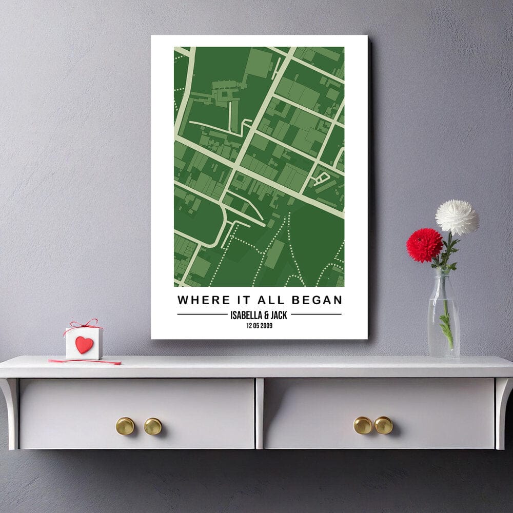 Custom Where It All Began Map Print