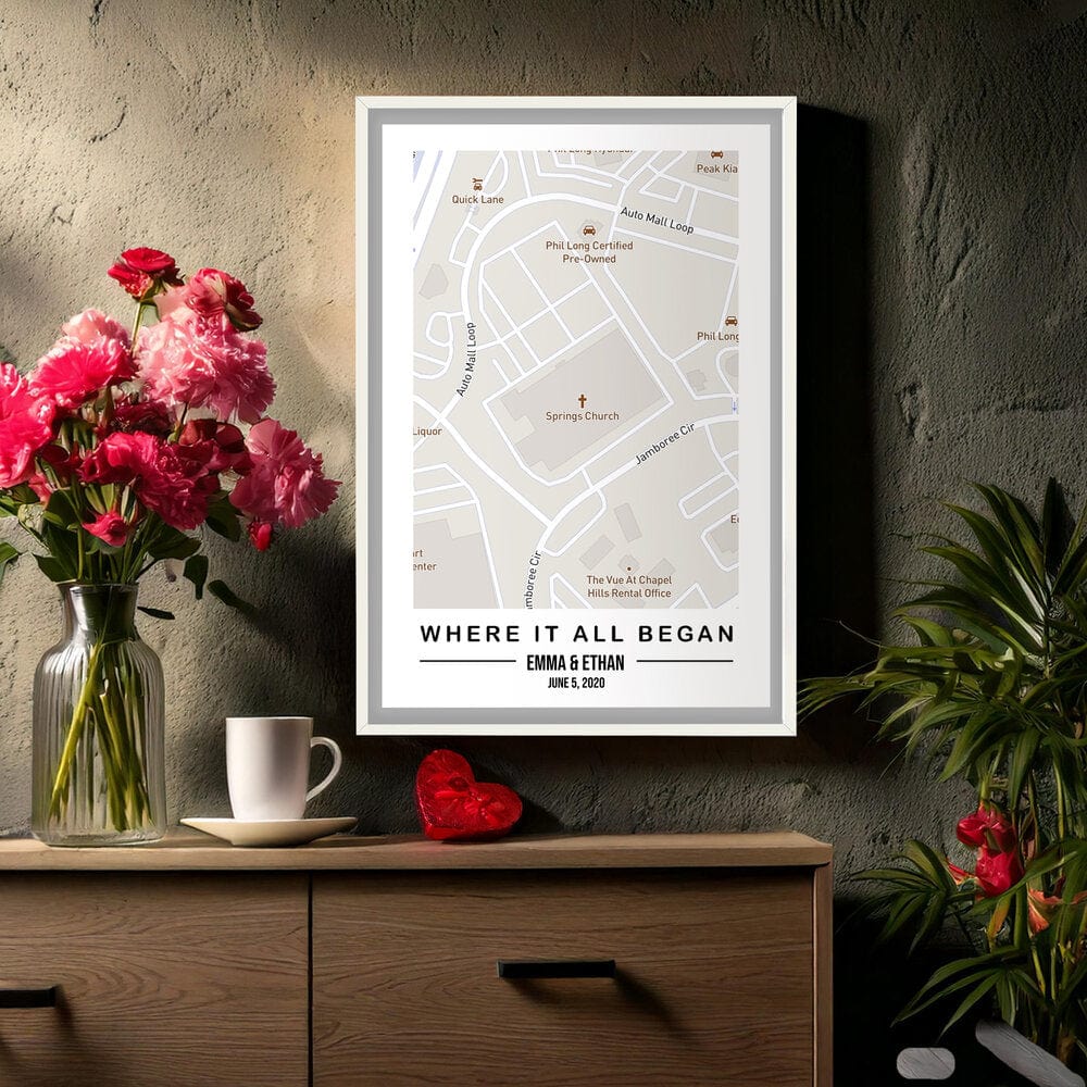 Custom Where It All Began Map Print