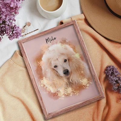 Custom Watercolor Pet Portrait | Digital & Canvas Pet Art