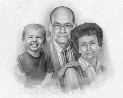 Custom Pencil Drawing for Grandparents