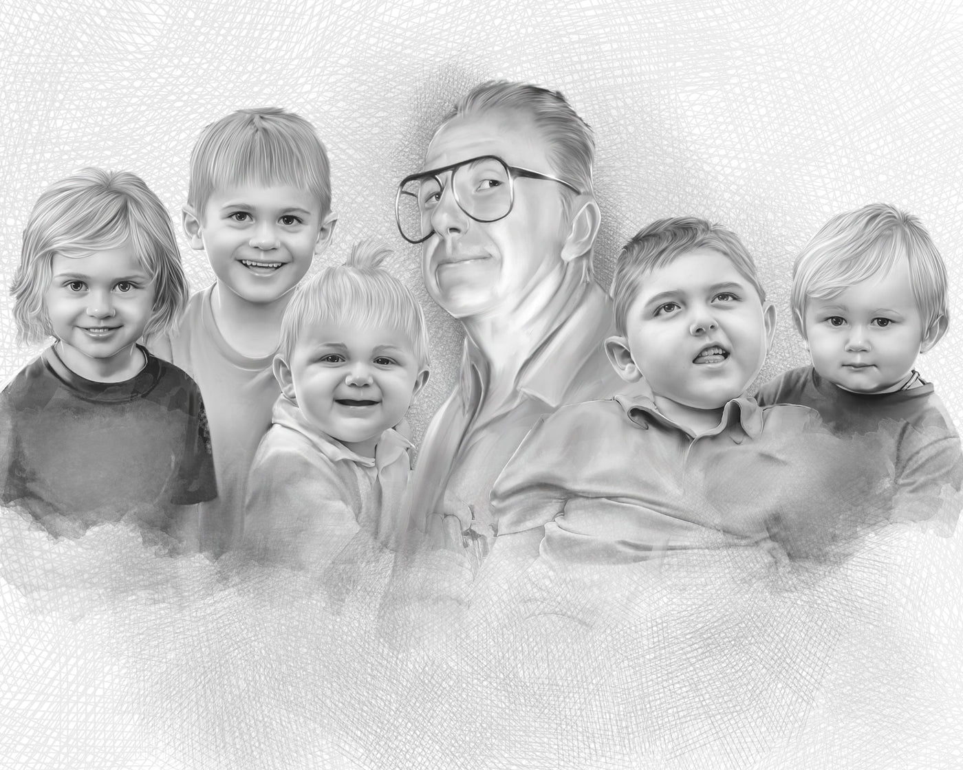 Custom Pencil Drawing for Grandparents