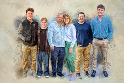 Custom Watercolor Family Portrait