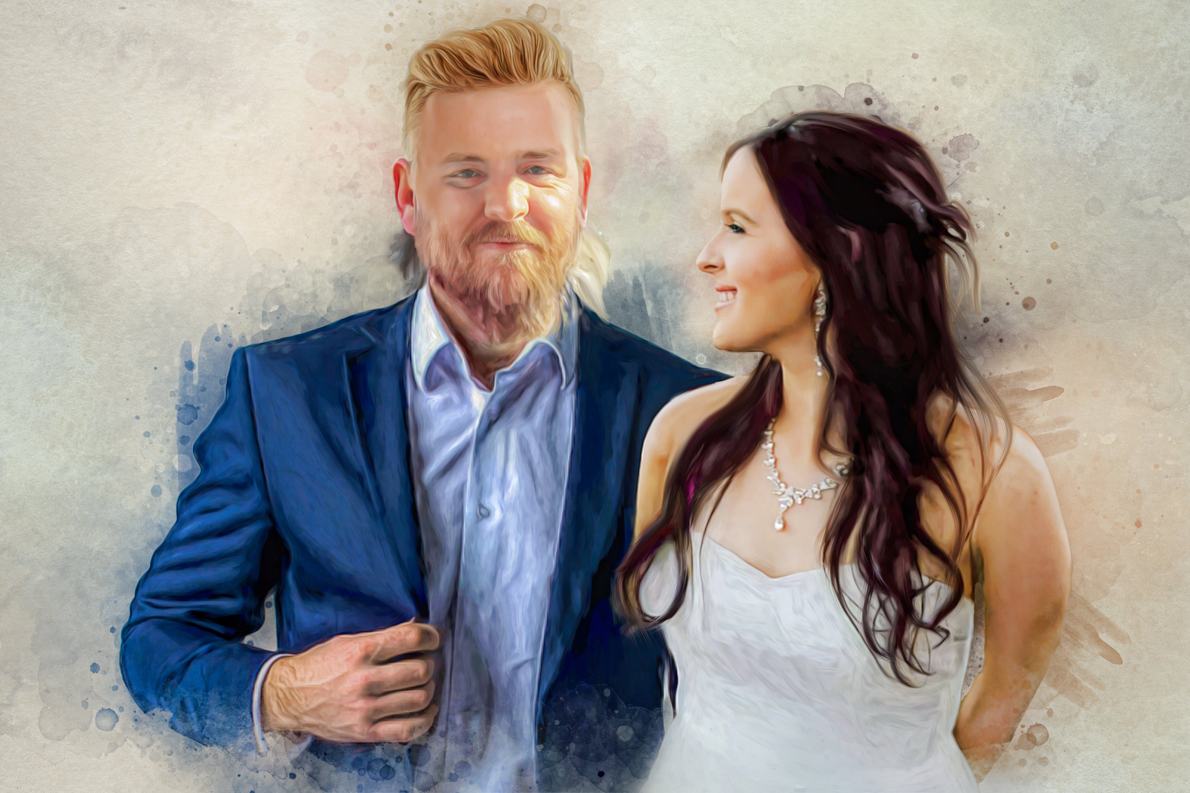 Custom Handmade Valentine's Day Painting for Him