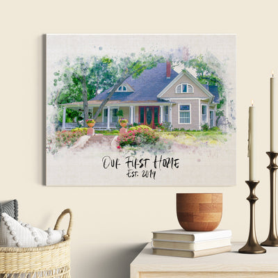 Watercolor House Portrait